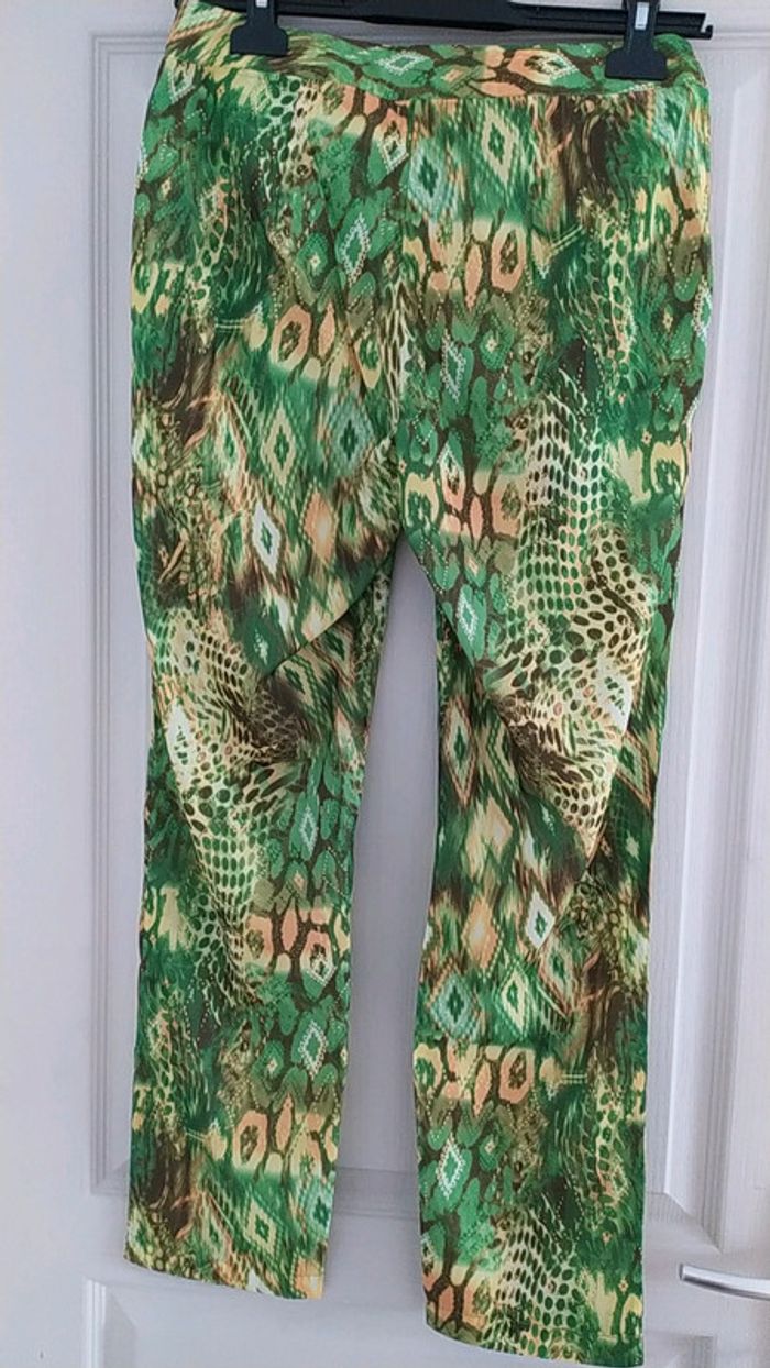 Pantalon été coloré vert jaune 34 36 - photo numéro 6