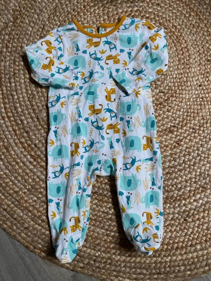 Lot de 3 pyjamas fin jungle 9 mois - photo numéro 2