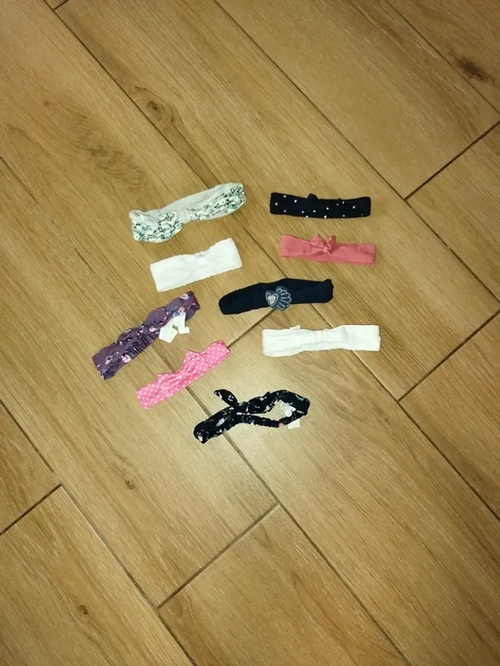 Lot bandeaux cheveux bébé fille - photo numéro 2