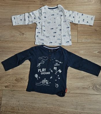 2 tee shirt manches longues 18 mois kiabi