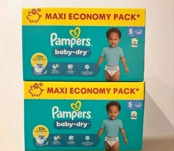188 couches Pampers taille 5 Baby dry lot de 2 cartons 👌 ENVOI DEMAIN 