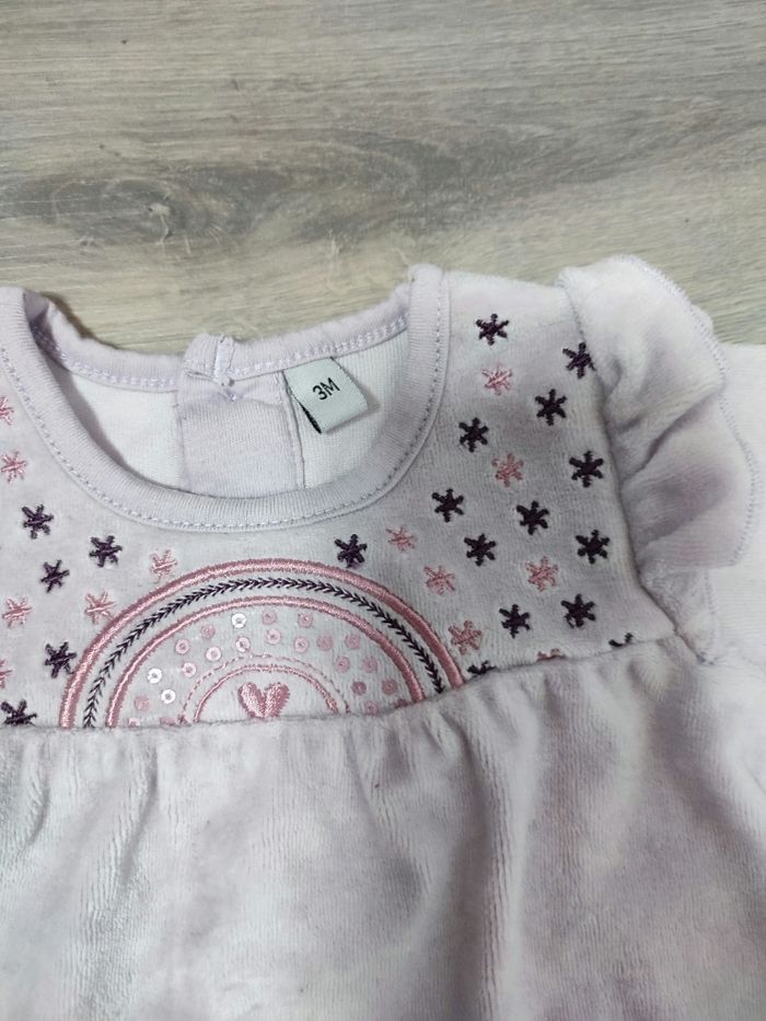 Robe tunique 3 mois avec en ciel comme neuve lilas - photo numéro 2