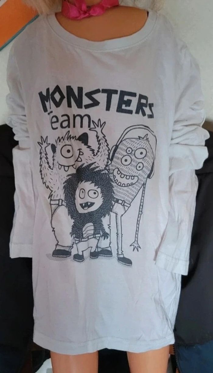 Tee shirt manche longue team Monster - photo numéro 3
