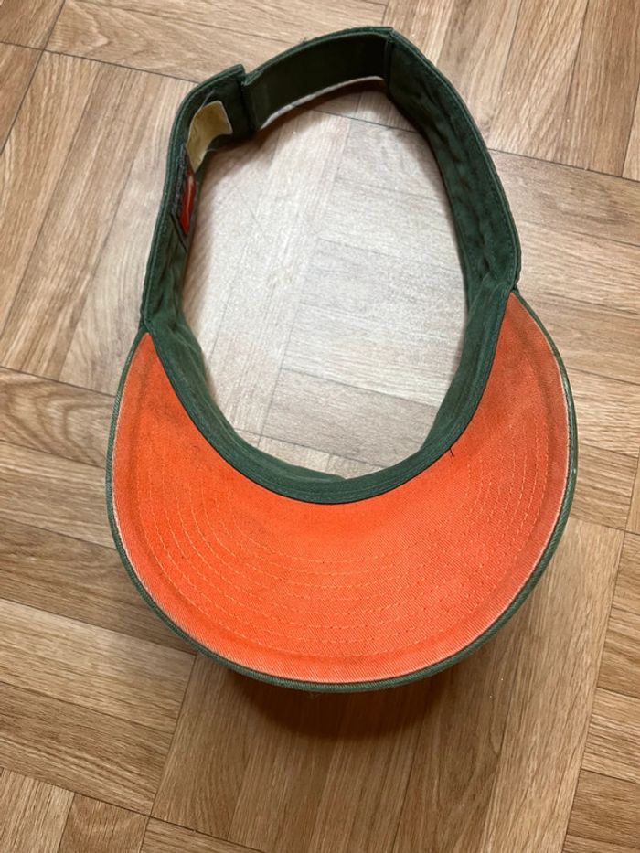 Casquette visière ajustable orange et vert vintage Nike Miami Hurricanes - photo numéro 2