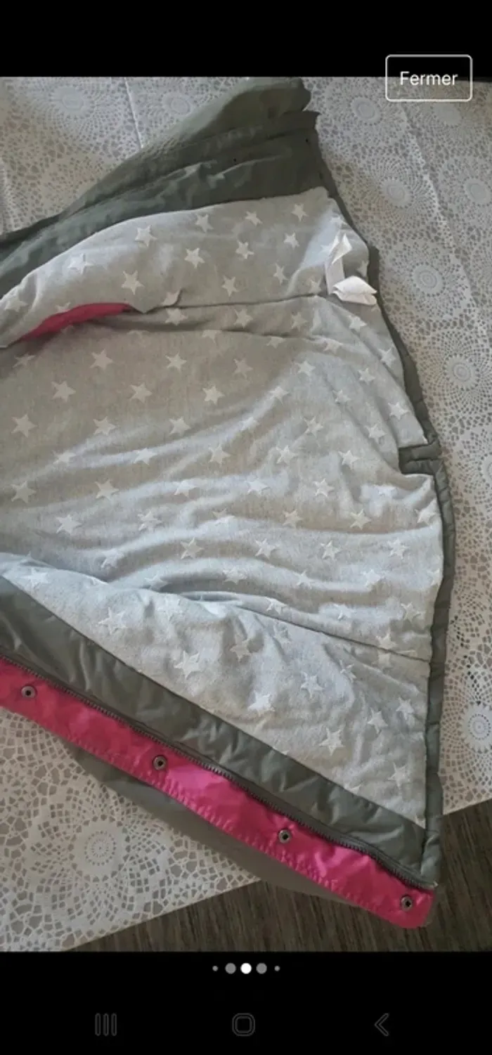 Manteau doubler chaud et imperméable 10 ans fille - photo numéro 6