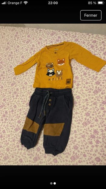Pantalon et t shirt 3 mois