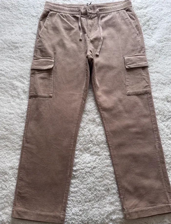 Pantalons BZB neufs – velours côtelé imitation – Beige – taille XL