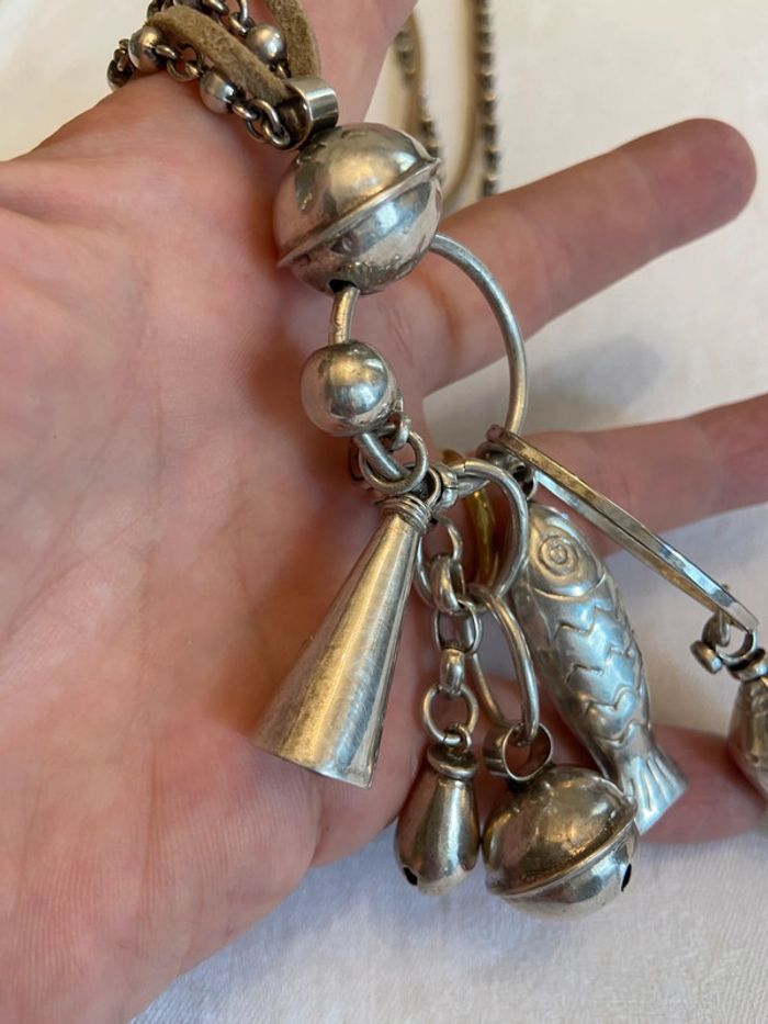 Sautoir à breloques en argent Réminiscence - photo numéro 16