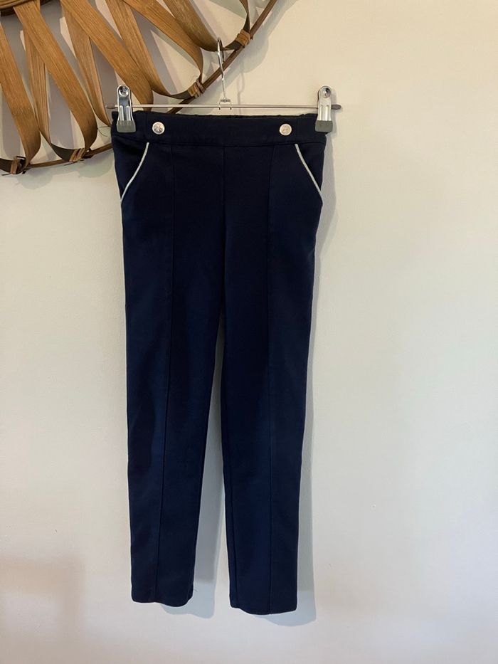 Pantalon chic bleu marine fille 8 ans sergent major