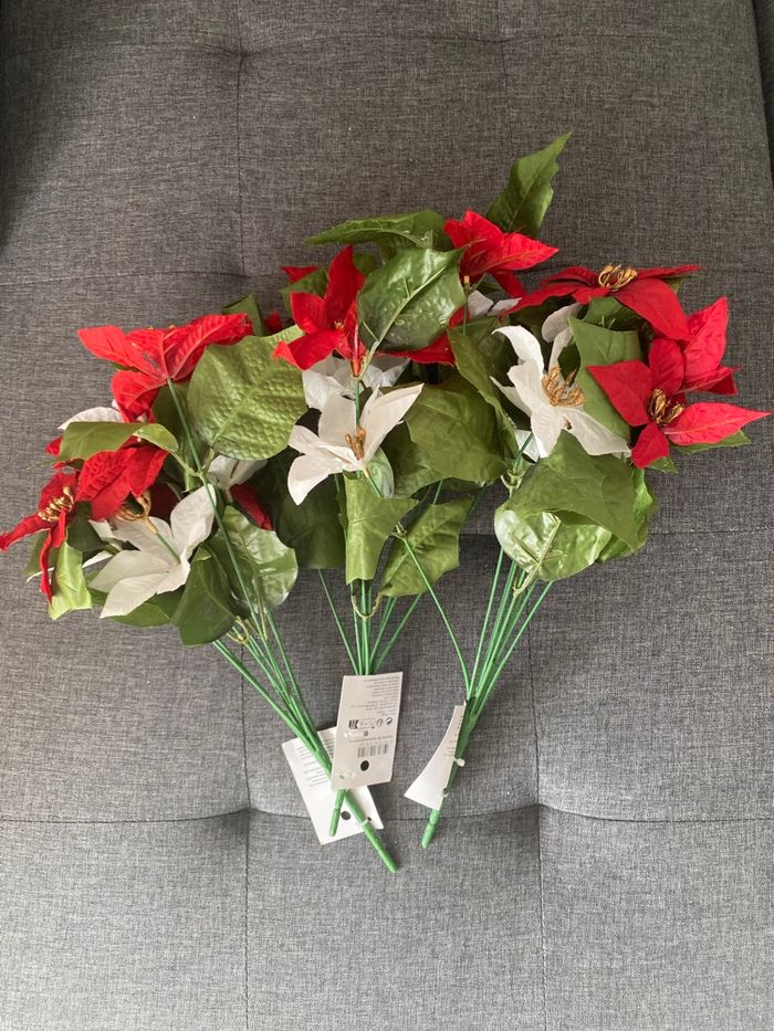 Bouquets de fleurs artificielles x3