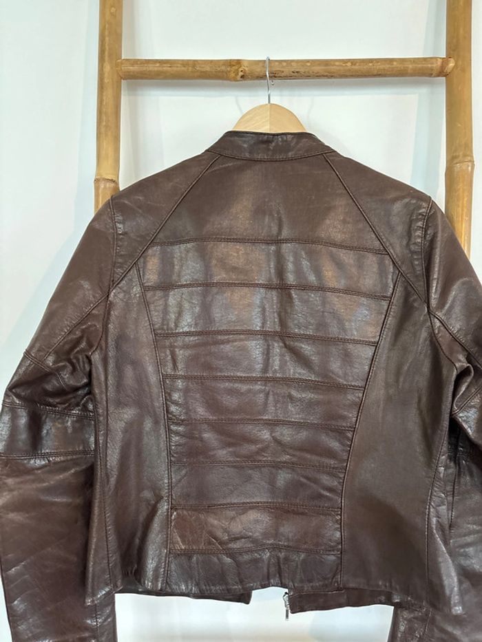 Veste en cuir de buffle marron Vintage Oakwood - photo numéro 12