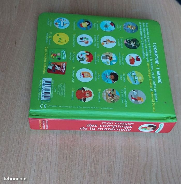 Mon imagier des comptines de la maternelle - Un livre + Un CD Audio - De 3 à 6 ans - photo numéro 3
