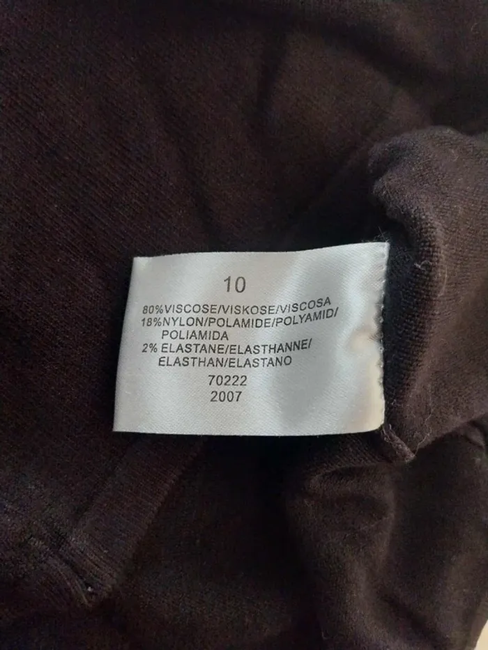 Haut / pull noir col V T38 - photo numéro 4