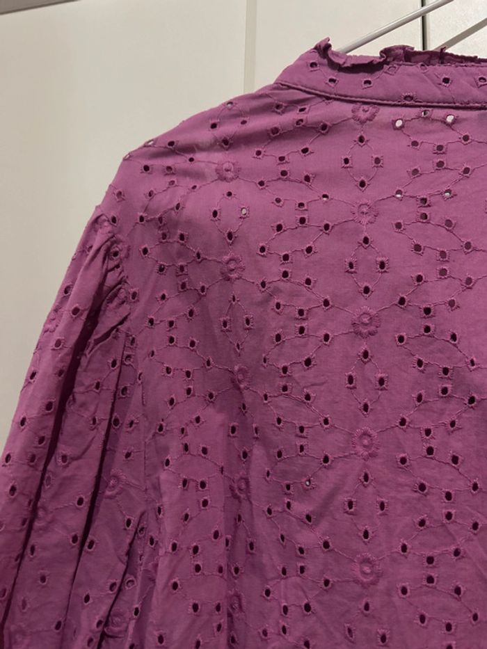 562 - blouse rose à motifs et bretelles - photo numéro 7