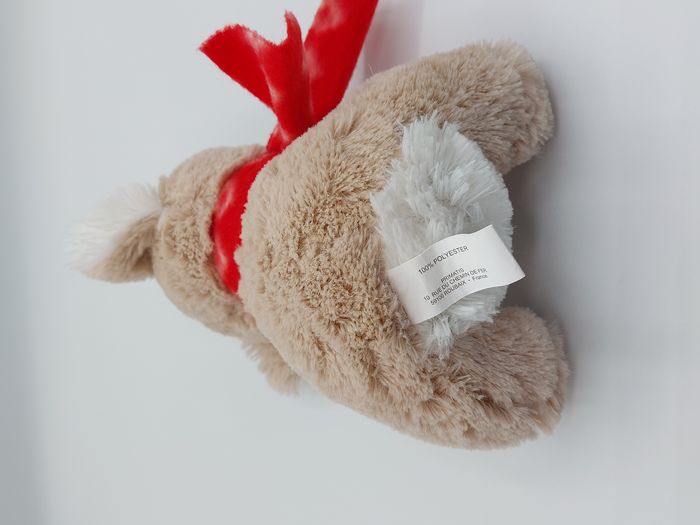 Doudou peluche Koala beige marron blanc PRIMATIS écharpe rouge 18 cm TTBE - photo numéro 5