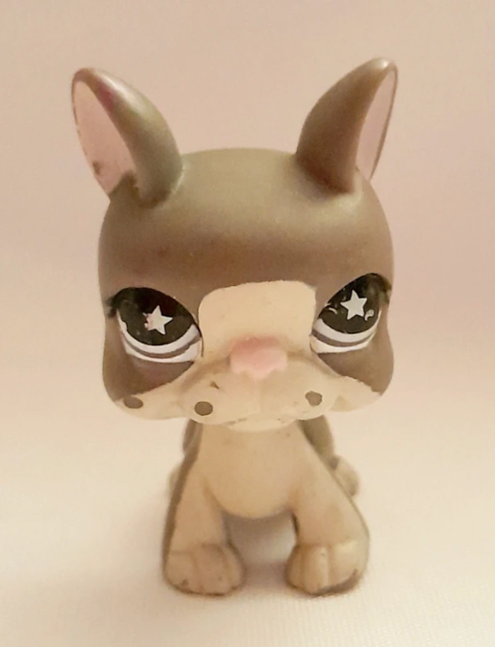 Figurine Littlest Pet Shop Boston Terrier gris - photo numéro 1