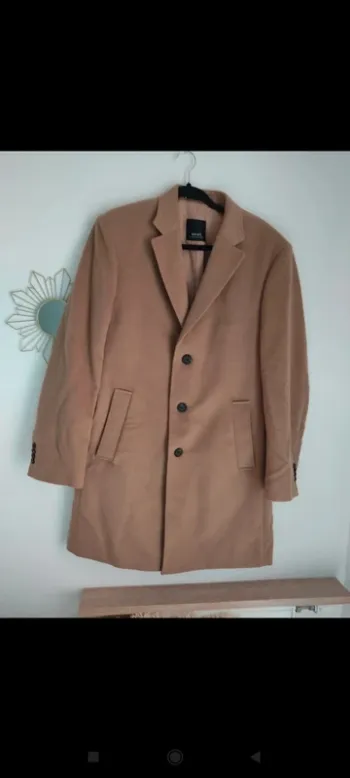 Manteau camel Digel en laine et cachemire
