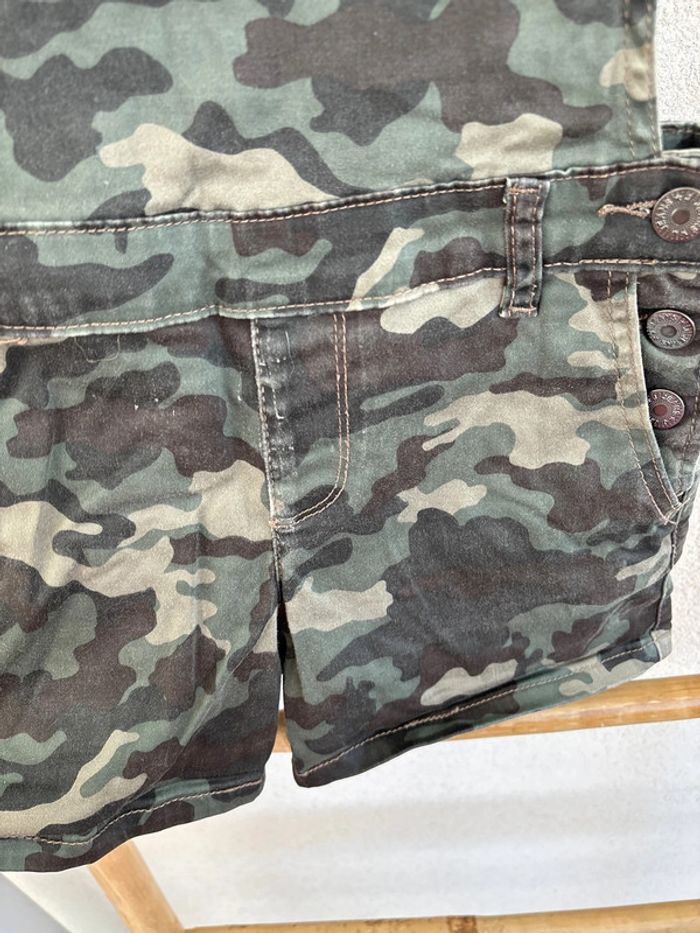 Salopette short treillis militaire - photo numéro 5