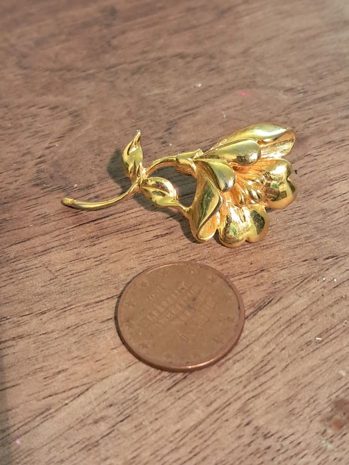 Broche fleur ancienne - photo numéro 4