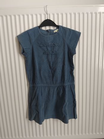 Robe bleu manches courtes fille  5 ans verbaudet