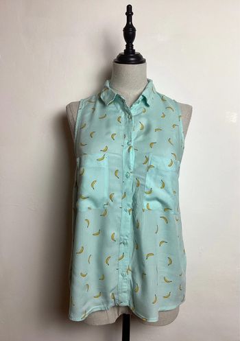 Chemise bleue claire à motifs Bershka 36