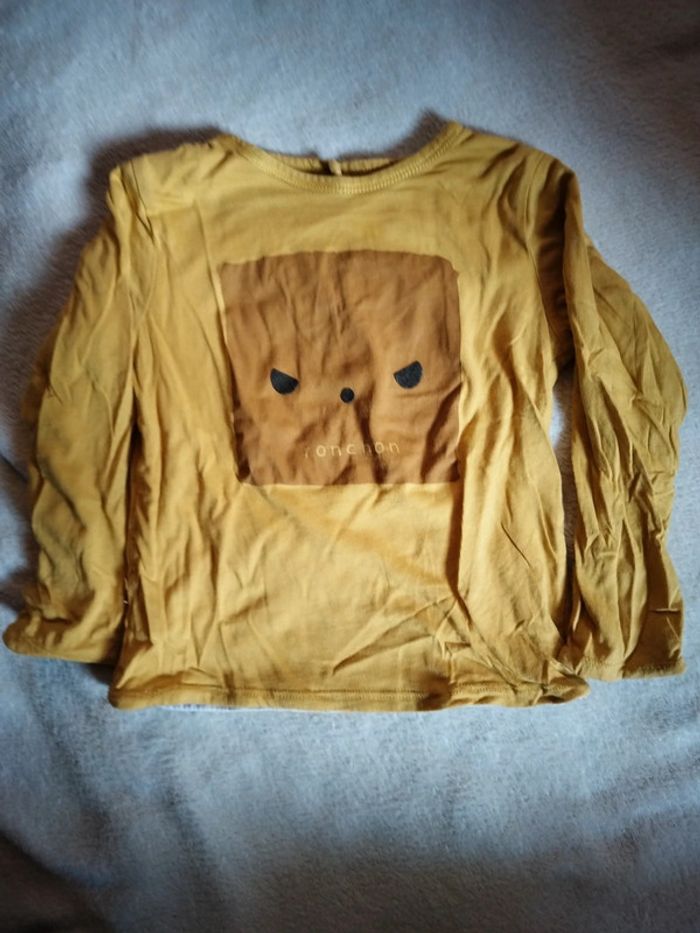 Tee-shirt manches longues réversible mignon-grognon taille 2 ans - photo numéro 2