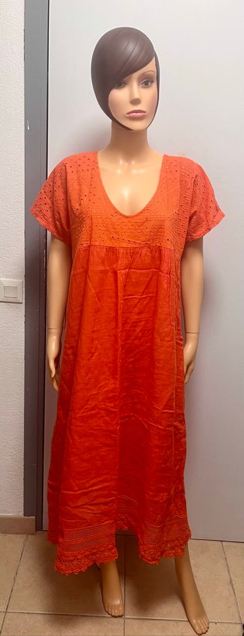 Robe longue orange