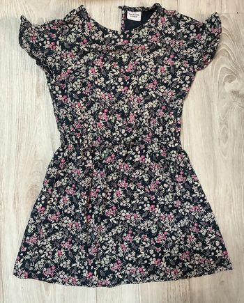 Robe marine motifs fleurs