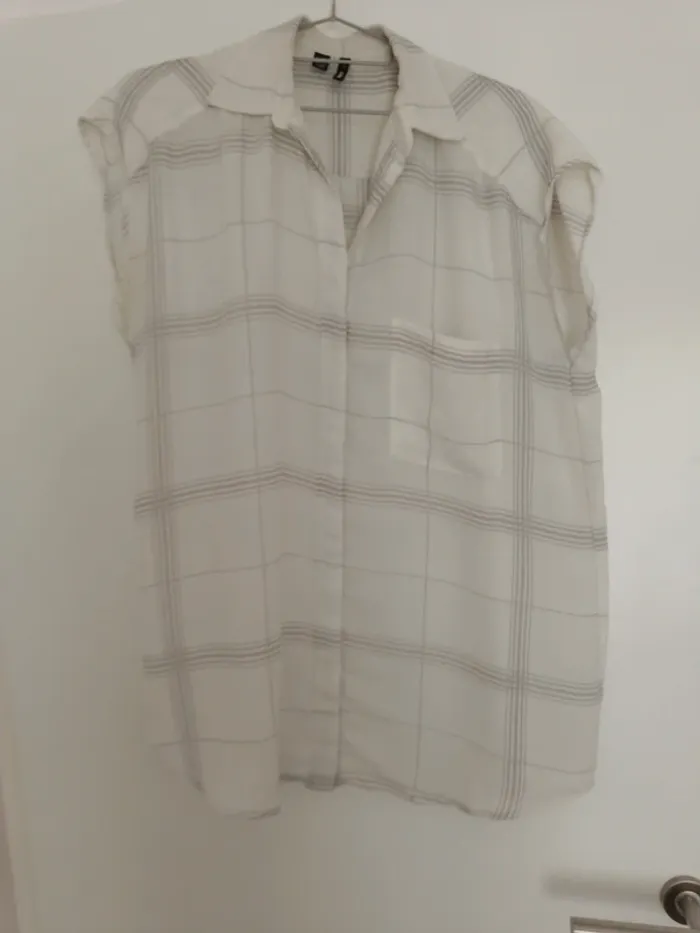 Chemise voile légèrement transparente Mango loose M - photo numéro 4