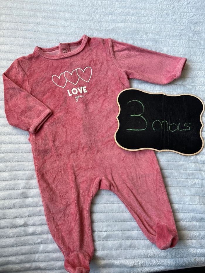 Pyjama velours Kiabi 3 mois