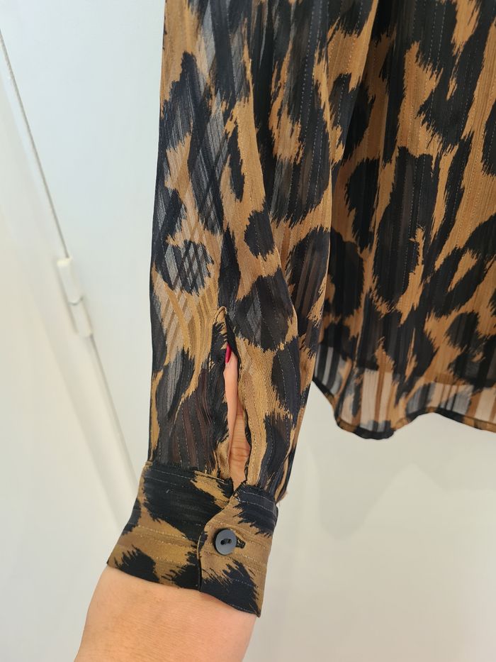 Chemisier blouse mango taille S - motif léopard - photo numéro 4
