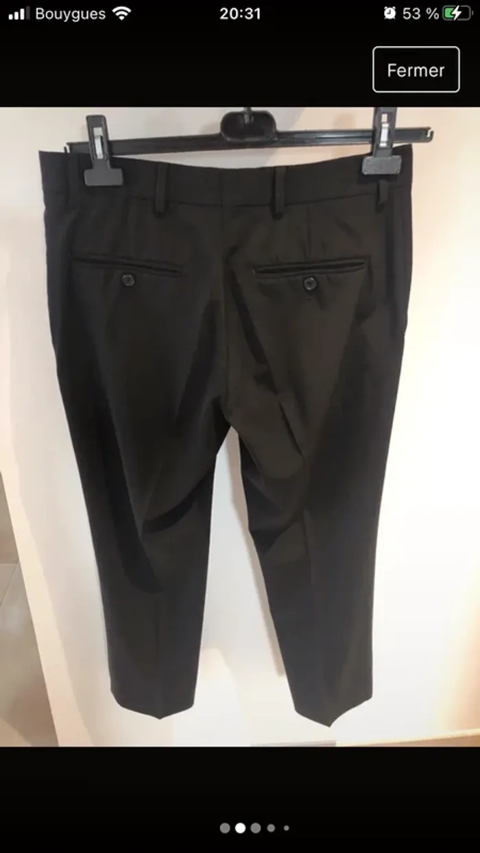 Pantalon à pinces noir Taille 38 - photo numéro 2