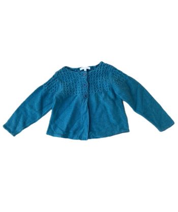 Gilet en laine turquoise Chloé 2 ans