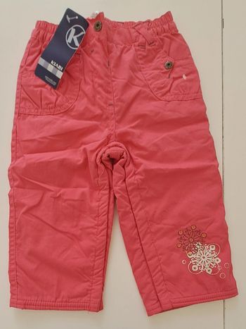 Pantalon doublé fille 18 mois Kiabi neuf