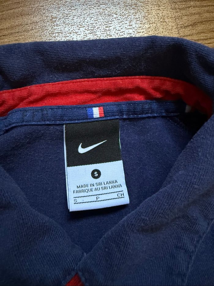 Polo Nike Rugby XV de France FFR 2009/10 homme S vintage bleu marine - photo numéro 4