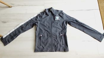 Vêtement fille veste blouson Oxylane coupe vent gris 14 ans Neuf