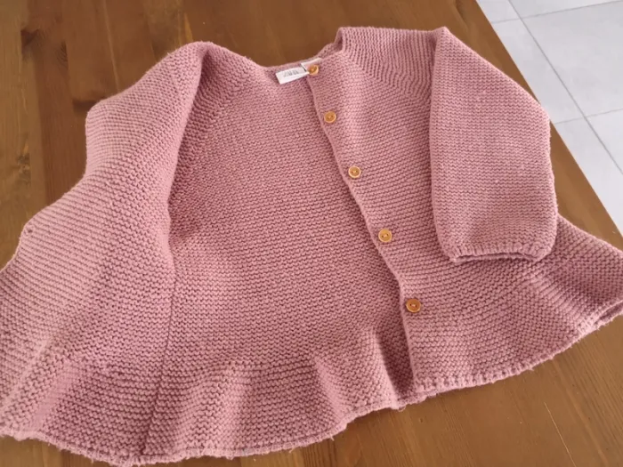 Gilet vieux rose 3/4 ans - photo numéro 3