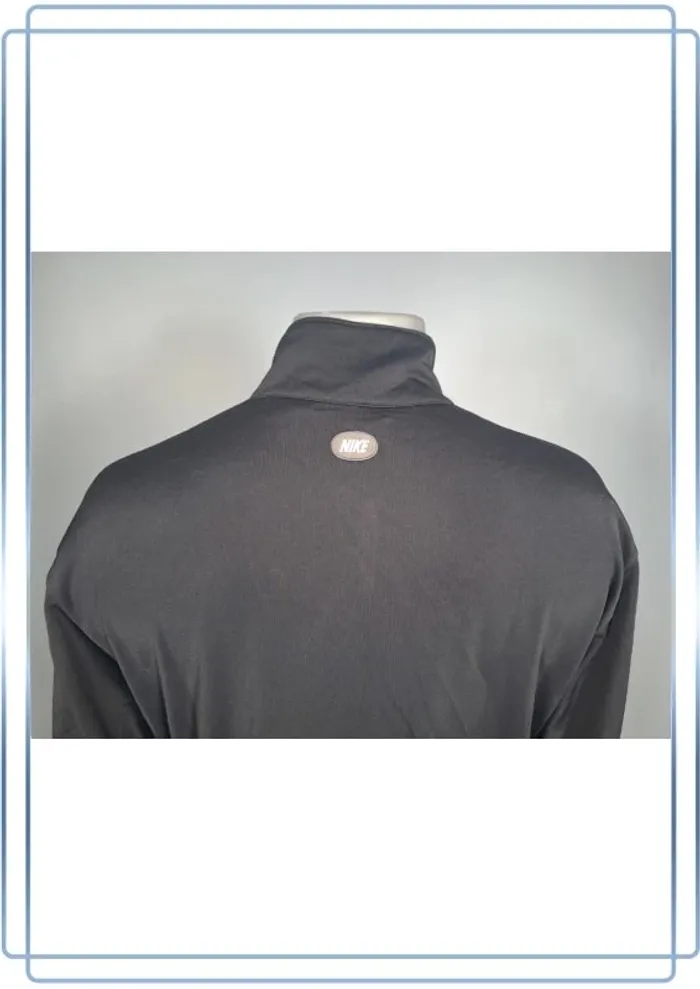 Veste Nike vintage noir blanc zip intégral logo brodé Y2K (543) - photo numéro 11