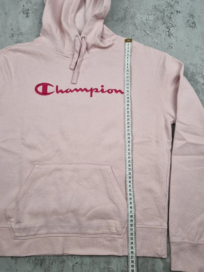Sweat à capuche Champion rose – Taille S Femme (mesures en photos) - photo numéro 5