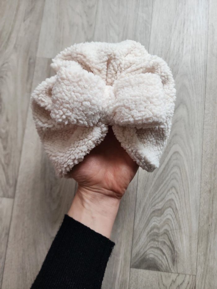 Turban moumoute noeud meline creme - photo numéro 3