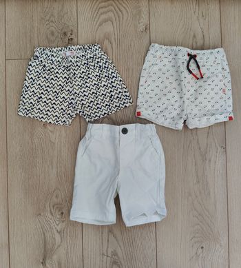 Lot 3 shorts Garçon 6 mois Obaïbi DPAM Primark