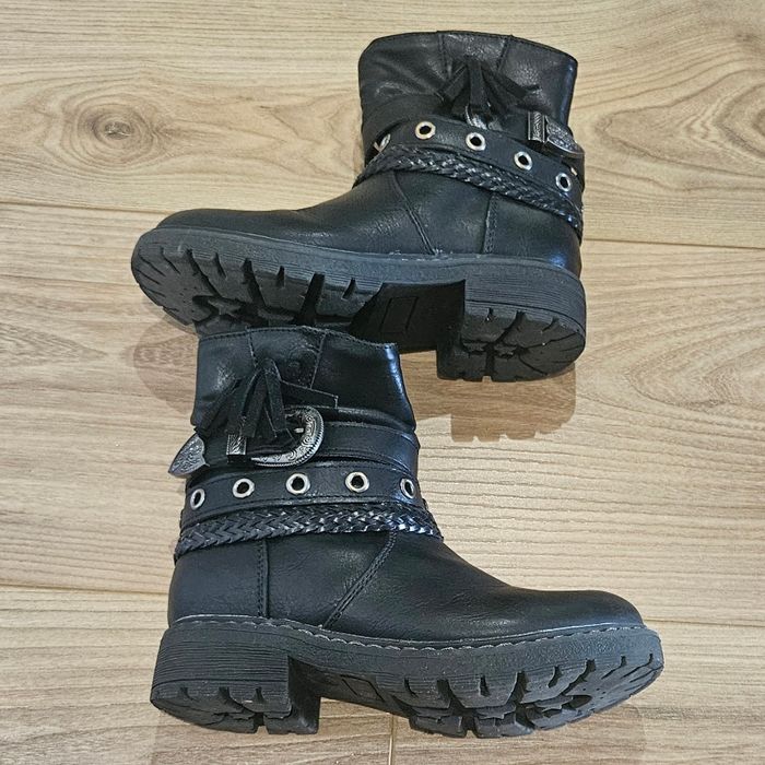 Bottines noires fille - Taille 28 - photo numéro 5