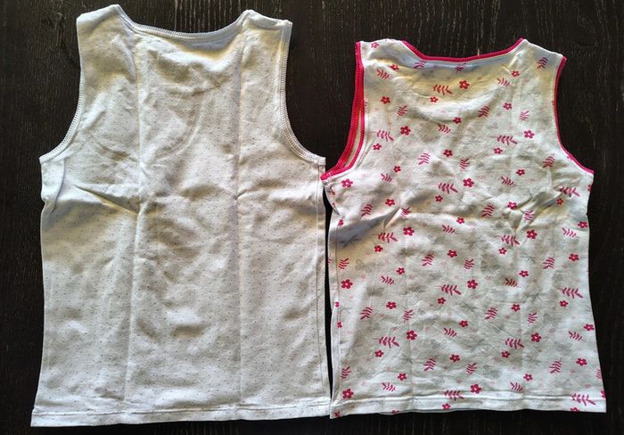 Lot de 2 maillots de corps fille 8 ans - photo numéro 2