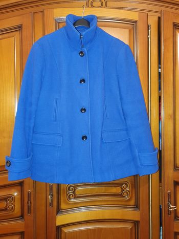 Manteau bleu chaud femme
