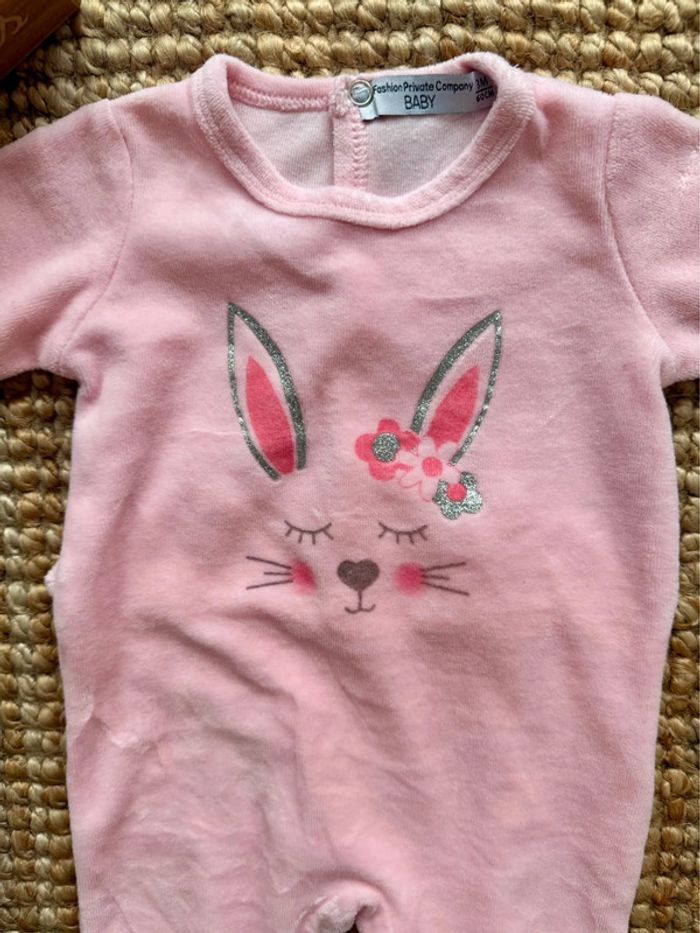 Pyjama velours FPC 3mois / 60cm - photo numéro 2