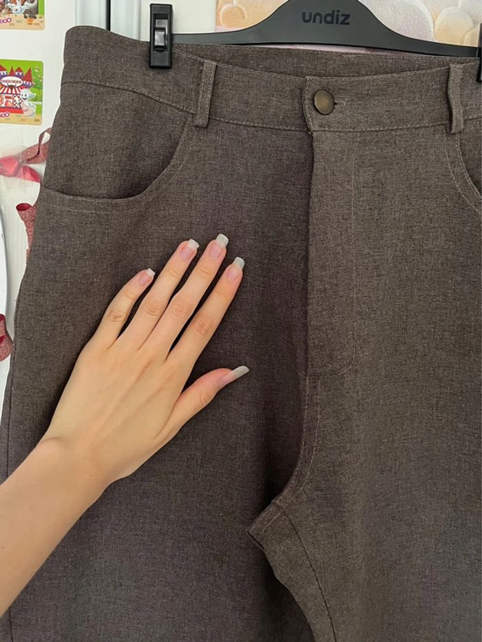 Pantalon de costume, marron, LA CITY, 42 - photo numéro 3