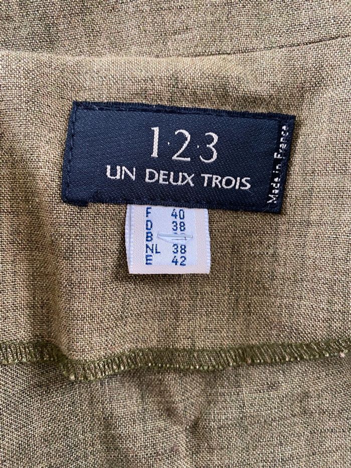 Veste légère kaki lin 1,2,3 - photo numéro 4