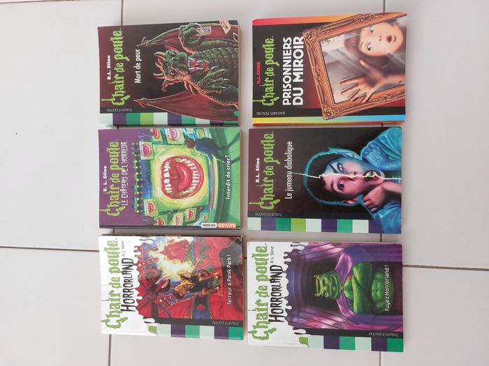 Lot de 6 livres chair de poule RL Stine