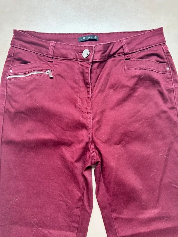 Pantalon bordeau femme taille 40 breal - photo numéro 2