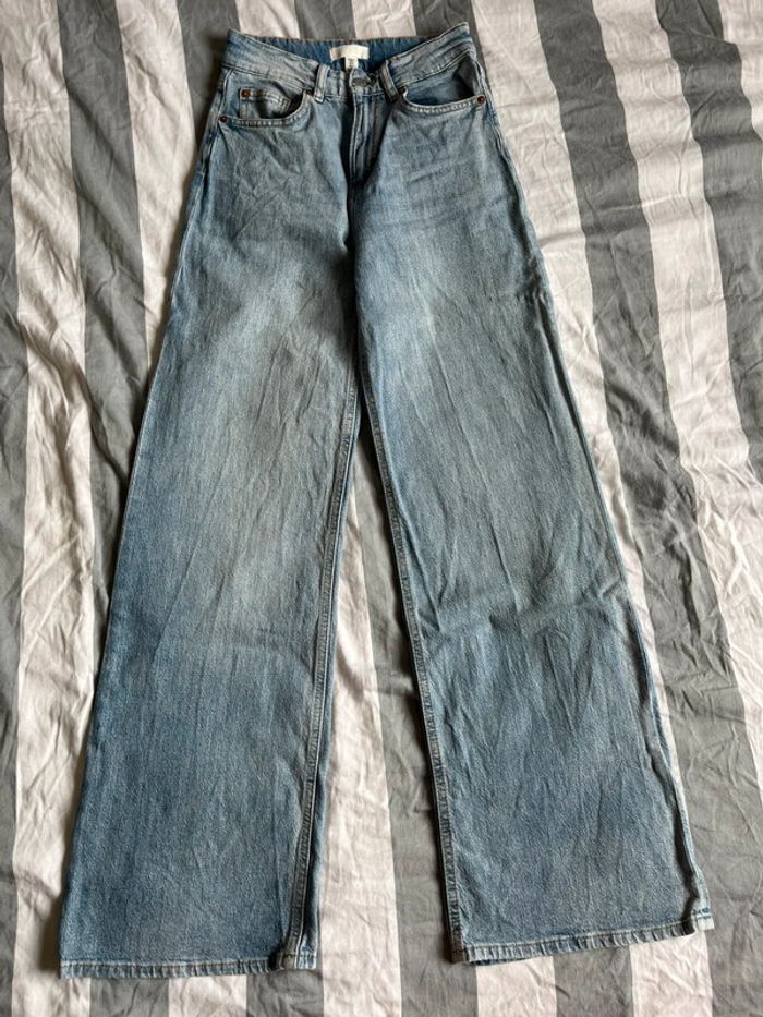 jean wide leg bleu H&M